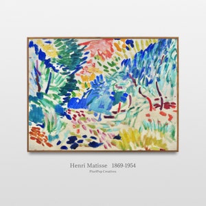 Henri Matisse Landscape of Collioure, Modern Colorful Painting Abstract Art Iconic Fauvism Painting Famous Wall Art Decor Digital Download