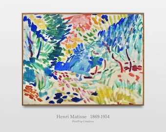 Henri Matisse Landscape of Collioure, Modern Colorful Painting Abstract Art Iconic Fauvism Painting Famous Wall Art Decor Digital Download