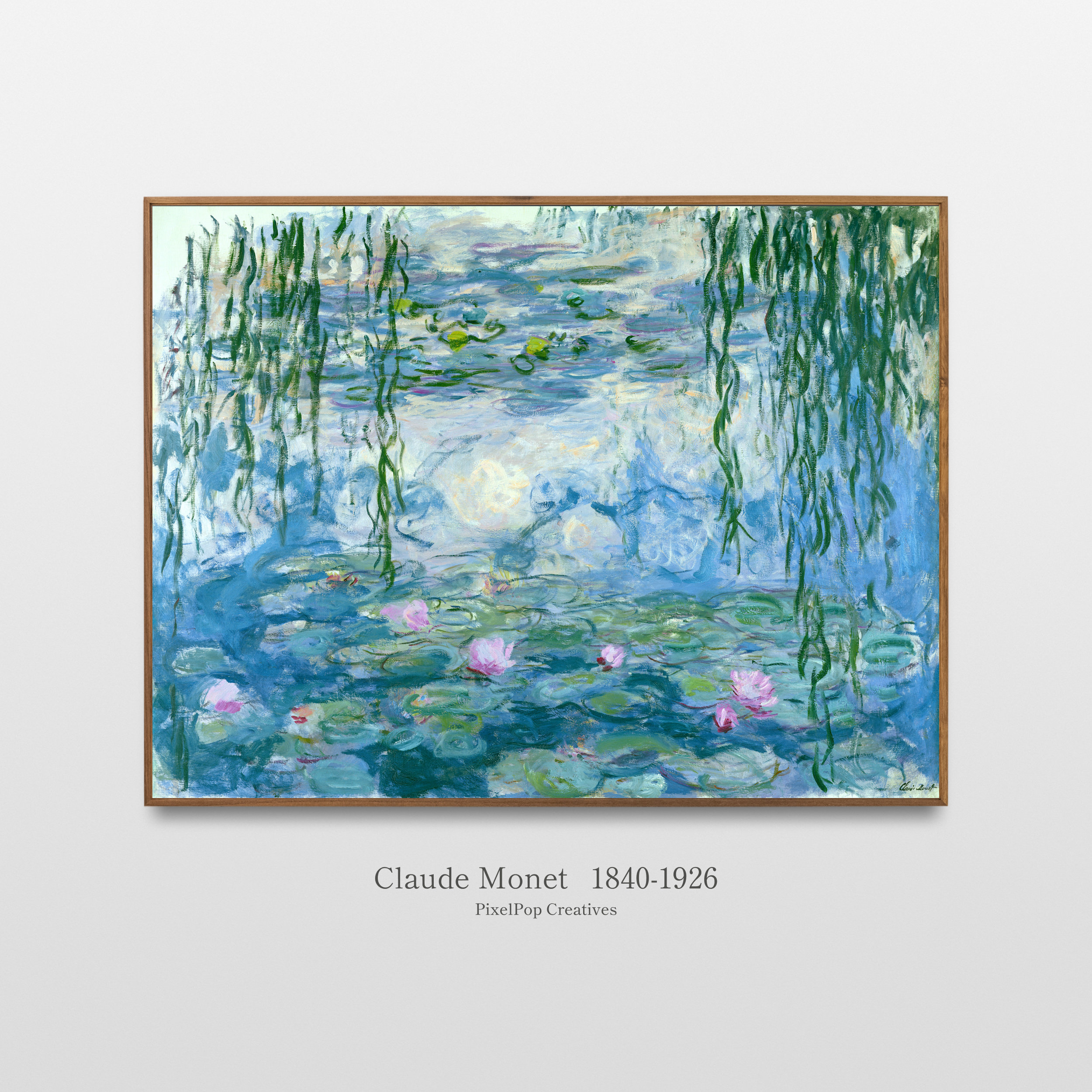Claude Monet Water Lilies 1961 Nymphéas, Impressionist Landscape