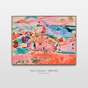 Henri Matisse View of Collioure, Modern Colorful Painting Abstract Art Print Iconic Fauvism Painting Famous Wall Art Decor Digital Download