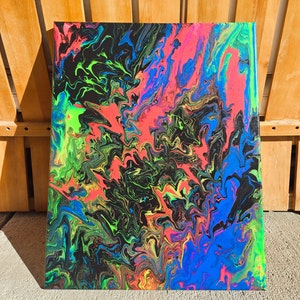 Neon Acrylic Pour