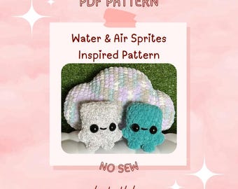 Patrón de crochet en PDF inspirado en los espíritus del agua y el aire