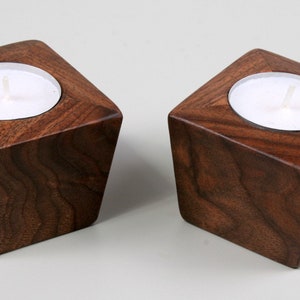 Tea Light Candle Holders | Wood Candle Holder | Tealight Candle Holder | Contemporary