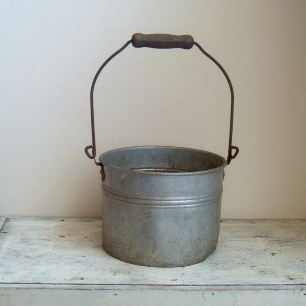 vintage metal bucket