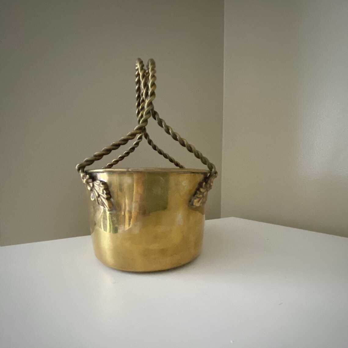 Solid brass basket Mottahedeh India Etsy