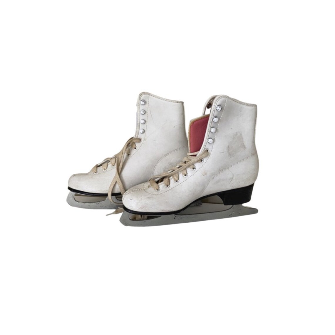 Vintage women white leather ice skates size 8 Etsy