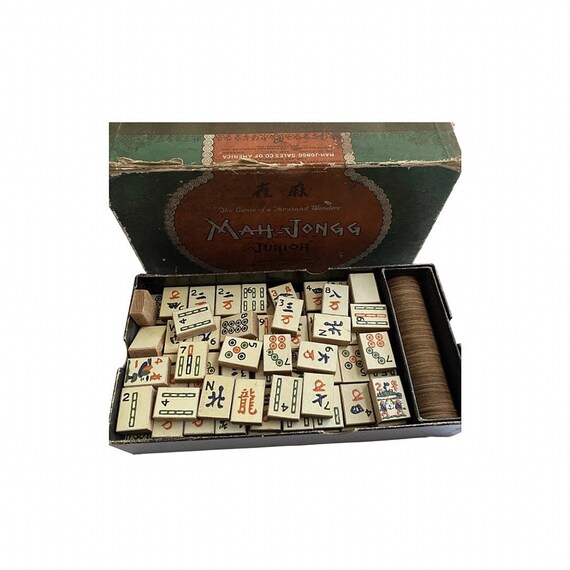 in Game - Game, Mahjong Vintage Etsy Junior Box 1923 Jongg Mah