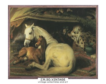 The Arab Tent Painting | Edwin Landseer Print | Mare And Foal Print | Dog Art | PRINTABLE DIGITAL DOWNLOAD | 329