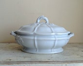 Antique Jacob Furnival Ironstone China vegetable tureen with Lid 1845 - 1870