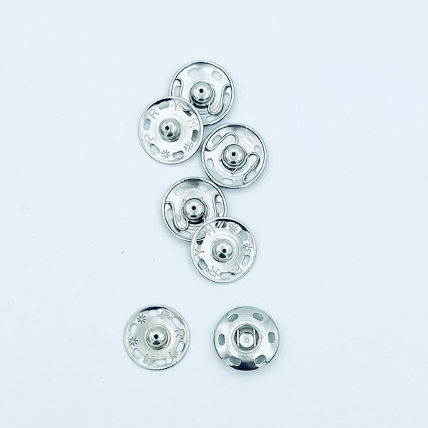 Large Sew on snaps, Size 10, 3/4” (21mm), Set of 4, Dritz Sew-on Snaps – Nickel – Size 10, 80 21 65