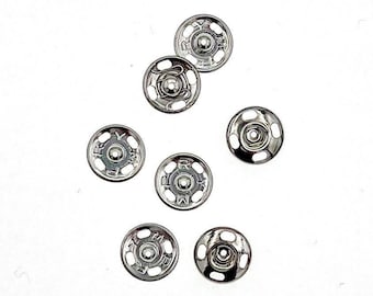 Coser en broches, Tamaño 3, 1/2" (12mm), Juego de 4, Dritz Sew-on Snaps – Níquel – Tamaño 3