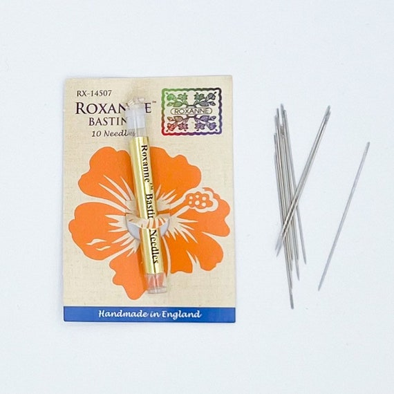 Hand Basting Needles, Roxanne Basting Needles, Hand Sewing Needles, Large  Eye Needles, 10 Needles per Pack 