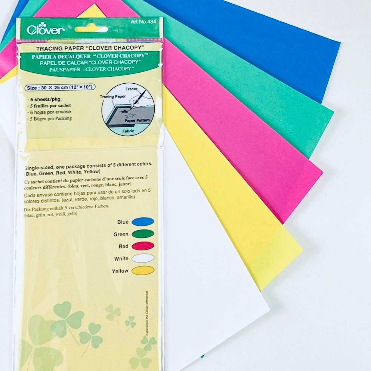 Papel de calco para modistas, Papel carbón, Papel de calco Clover Chacopy,  Papel de calco para coser -  México