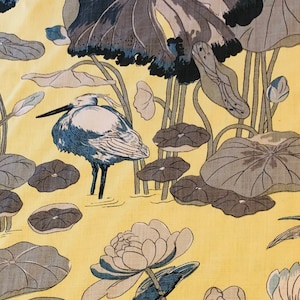 GP&J Baker Fabric, GP J Baker Nympheus Fabric by the yard, Oriental Bird Fabric, Chinoiserie Fabric