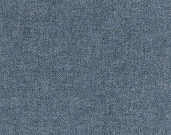 Tela Chambray, Chambray Lavado Índigo, Tela Chambray Ligera, Tela por Media Yarda