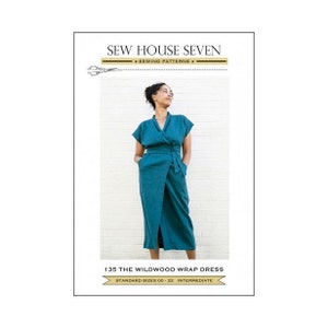 Wildwood Wrap Dress by Sew House Seven, Paper Sewing Pattern, Sizes 00-22 or 18-34, Dress Sewing Pattern