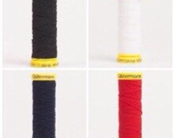 Gutermann Elastic Thread, Elastic Sewing Thread, Shirring Elastic, Red, White, Black or Navy, you choose.