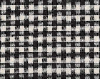 Tela de cuadros negros, tela a cuadros, tela por media yarda, tela de cuadros vichy negros, tela para prendas de vestir