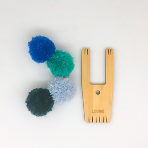 Pom Pom maker, Pom pom making tool, The Loome, multi size tool for weaving, yarn tassel maker, 5-IN-1 Tool: Big A Model (5” H)