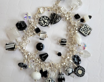 Black & White Fringe Bracelet by Penny Michelle