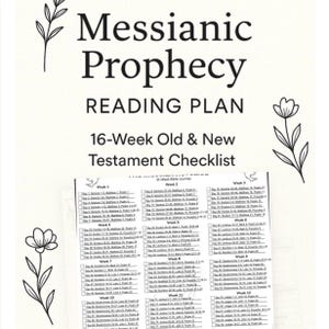 Messianic Prophecy Bible Reading Plan | 16‑Week Old & New Testament Checklist | Printable Scripture Study Tool