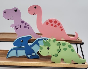 Adorable Wood Dinosaurs
