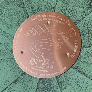 Copper Bird Bath Chemical-Free Purification Disk
