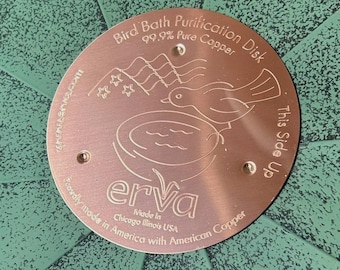 Copper Bird Bath Chemical-Free Purification Disk