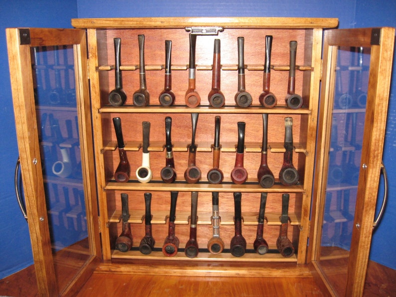 Pipe Cabinet Rack Display Smoking Tobacco Next Day Ship Stand Etsy