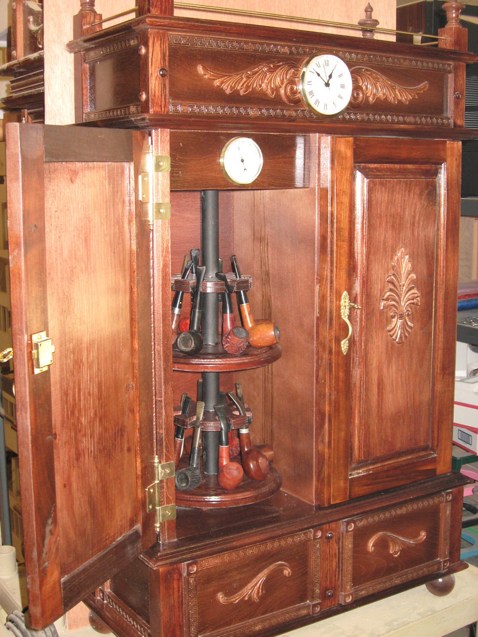 Antique Style Pipe Rack Cigar Humidor 500C Etsy