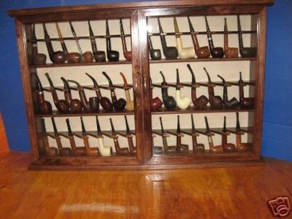 Pipe Rack Cabinet Smoking Tobacco Pipe Cabinet Rack Stand 42 Etsy