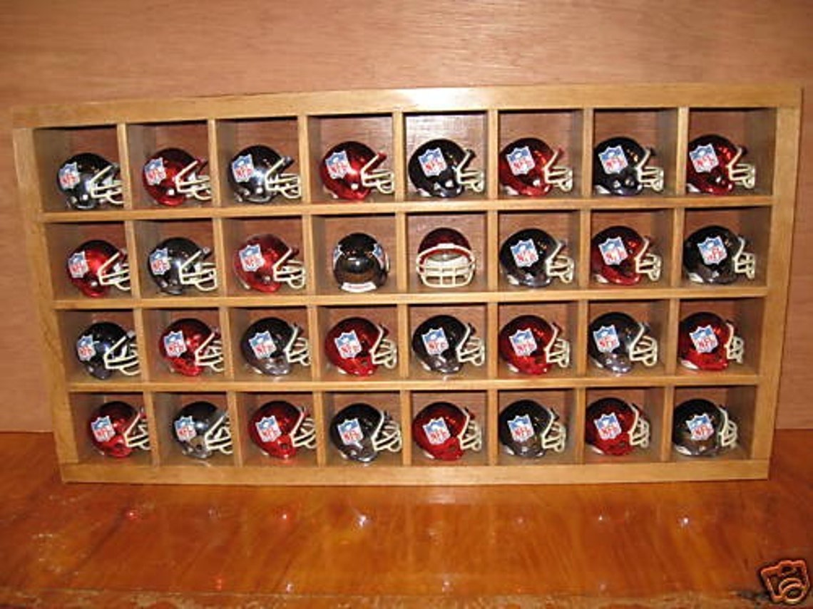 Shadow box cubby Football Helmet Display Rack fits Riddell Etsy