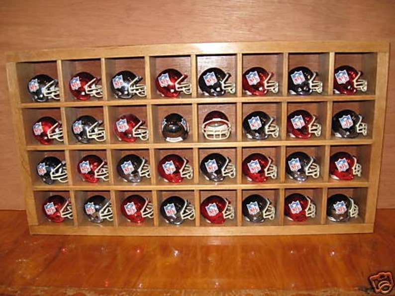 Shadow box cubby Football Helmet Display Rack fits Riddell Etsy