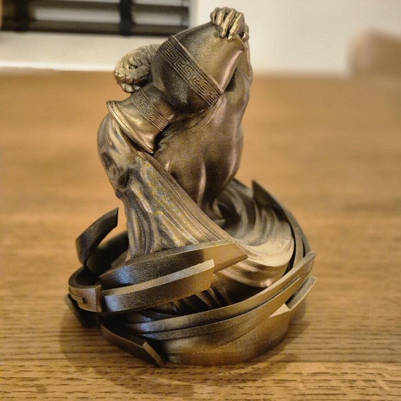 Elegant Aquarius Zodiac Figurine - Handcrafted Astrology Art - birthday milestone gift image 3