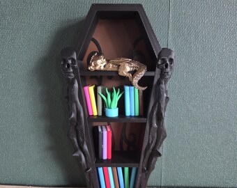 Gothic Coffin Bookshelf – 3D Printed Display Cabinet