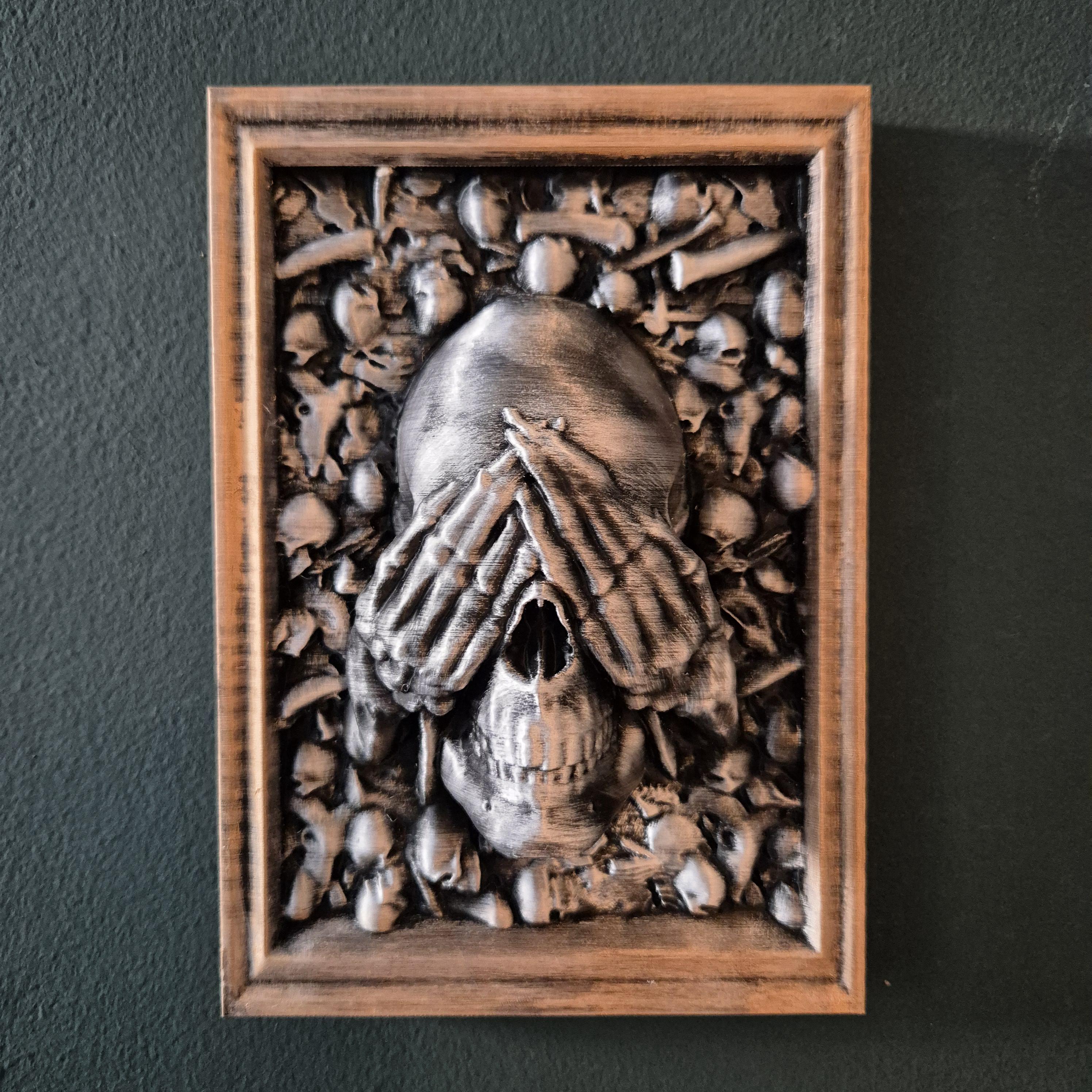 Three Wise Skulls – 3D Printed “see No Evil, Hear No Evil, Speak