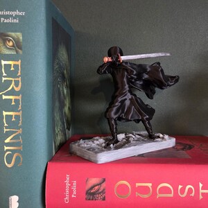 Dark fantasy warrior figurine | hooded sword fighter statue | epic fantasy desk decor | unique gift