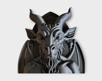 バフォメットの壁掛け | ゴシック悪魔の壁飾り | ハロウィーンの悪魔