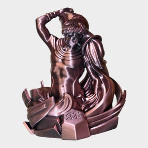 Elegant Aquarius Zodiac Figurine - Handcrafted Astrology Art - birthday milestone gift Bronze
