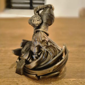 Elegant Aquarius Zodiac Figurine - Handcrafted Astrology Art - birthday milestone gift image 2