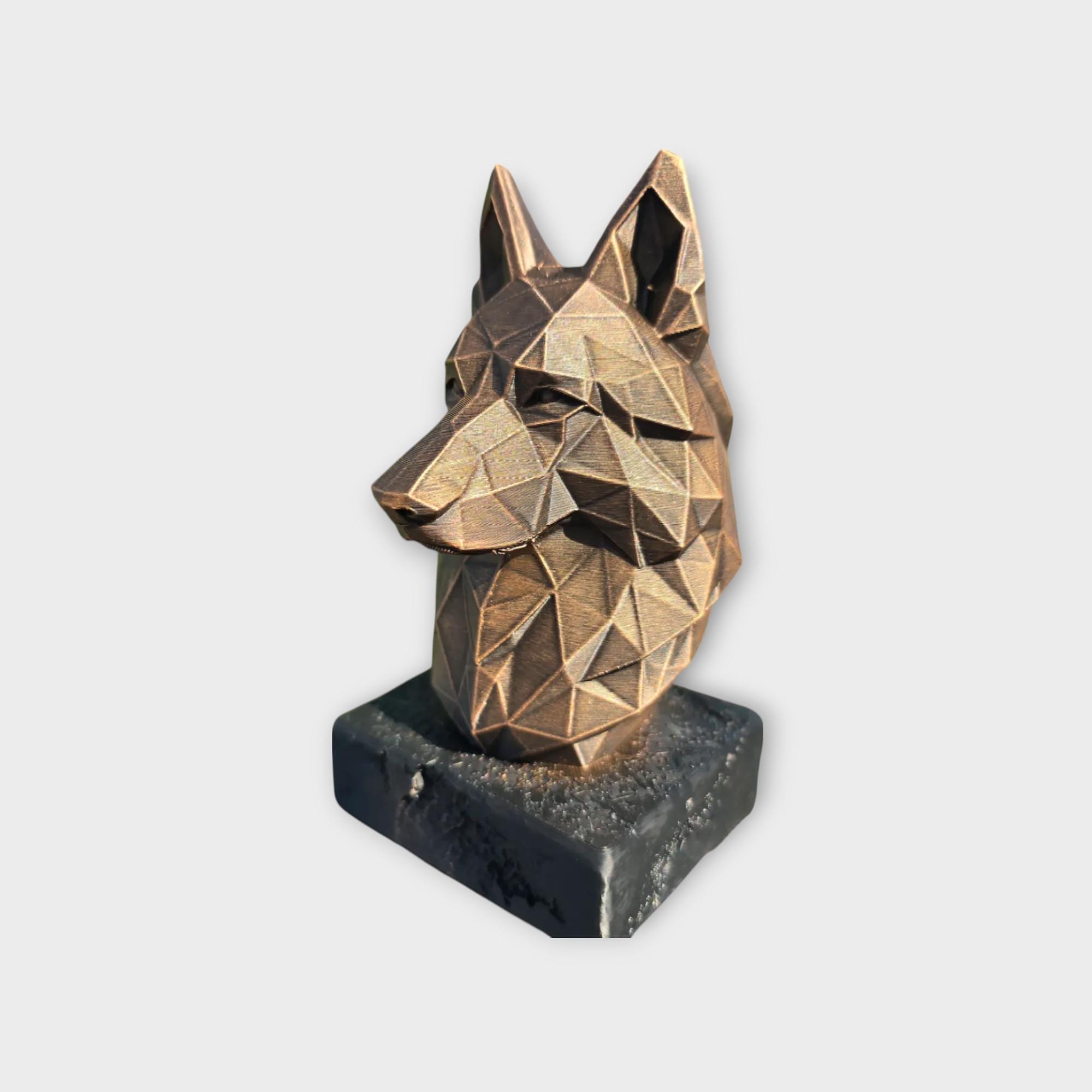 Edge Sculpture German Shepherd Bust