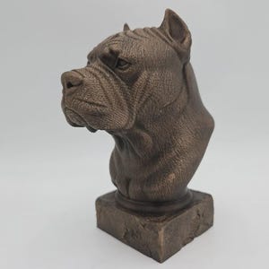 Bust of a Cane Corso dog statue - handpainted home decor dog lover gift him her ornament