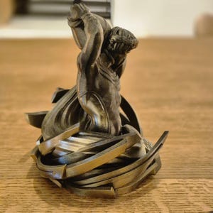 Elegant Aquarius Zodiac Figurine - Handcrafted Astrology Art - birthday milestone gift image 5