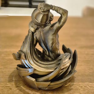 Elegant Aquarius Zodiac Figurine - Handcrafted Astrology Art - birthday milestone gift image 4