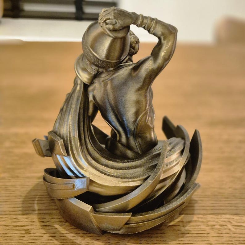 Elegant Aquarius Zodiac Figurine - Handcrafted Astrology Art - birthday milestone gift image 4