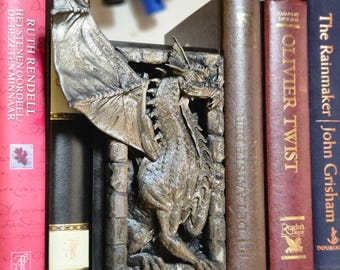 Mystical Dragon Climbing Wall Book Nook - 3D Printed