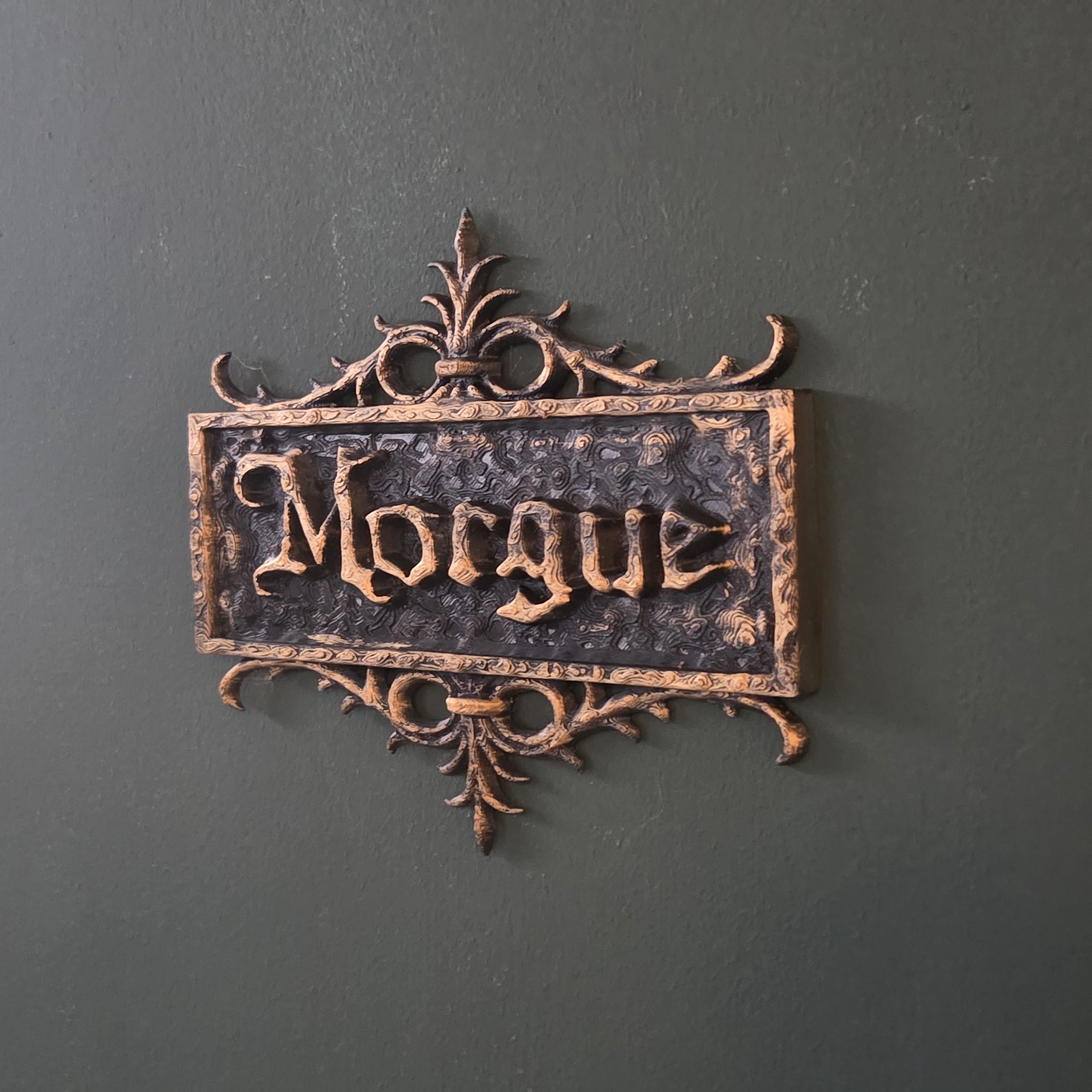 Morgue Sign Morgue Gothic Wall Sign – Dark Decor Sign – Horror Wall Art – Gothic ...