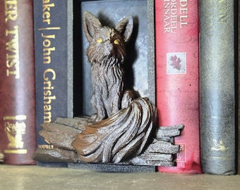 Magical Reading Nook Brown fox Sculpture - Fairy Tale Decor