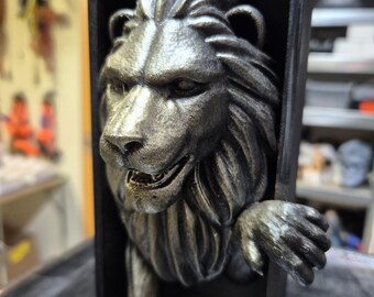 ユニークな手作りのライオンブックエンド | 神秘的なライオンブック