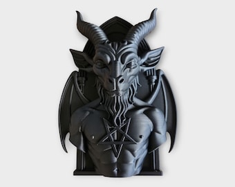 バフォメットの壁掛け | ゴシック悪魔の壁飾り | ハロウィーンの悪魔